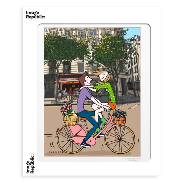 Online Image Republic Affiche Bm Soledad Bicyclette Croix Rouge - 30 X 40 Cm
