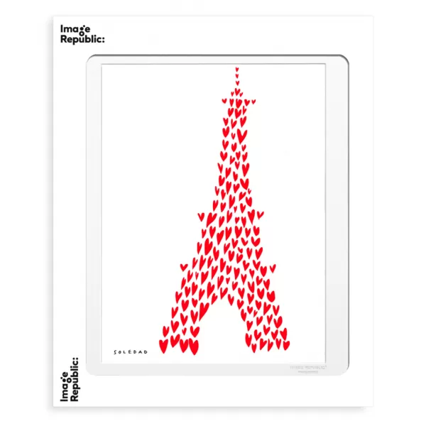 Discount Image Republic Affiche Bm Soledad Tour Eiffel Coeur - 30 X 40 Cm