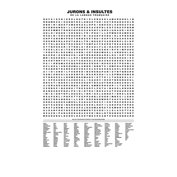 Clearance La Majorette à Moustache Affiche Compilation Des Jurons Et Insultes - 50 X 70 Cm