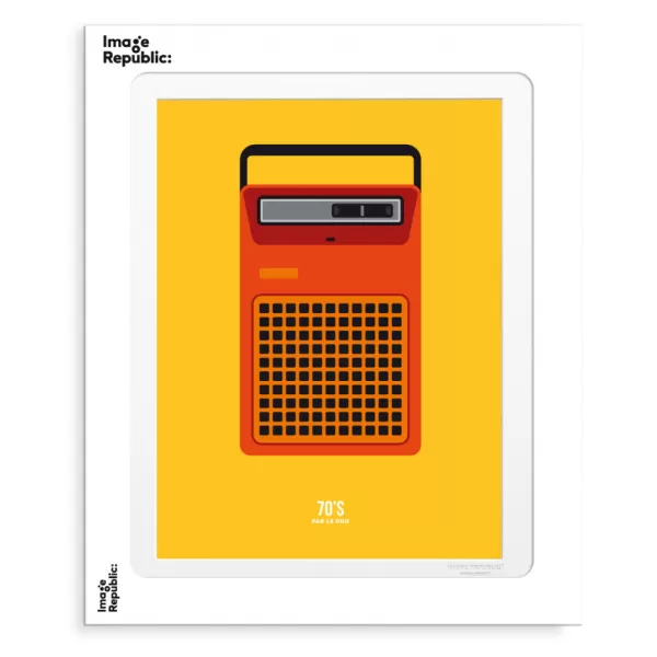 Hot Image Republic Affiche Le Duo 70'S Tape Recorder - 30 X 40 Cm