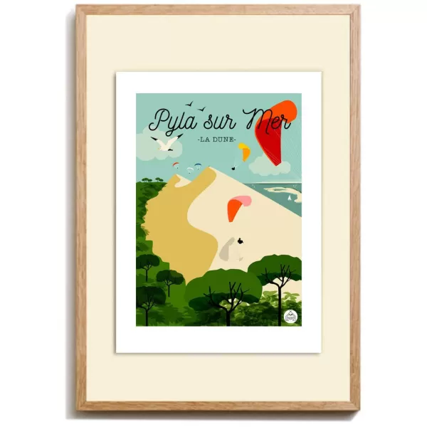 Discount Les Petits Yéyés Affiche Le Pyla Bain De Mer - 30 X 40 Cm