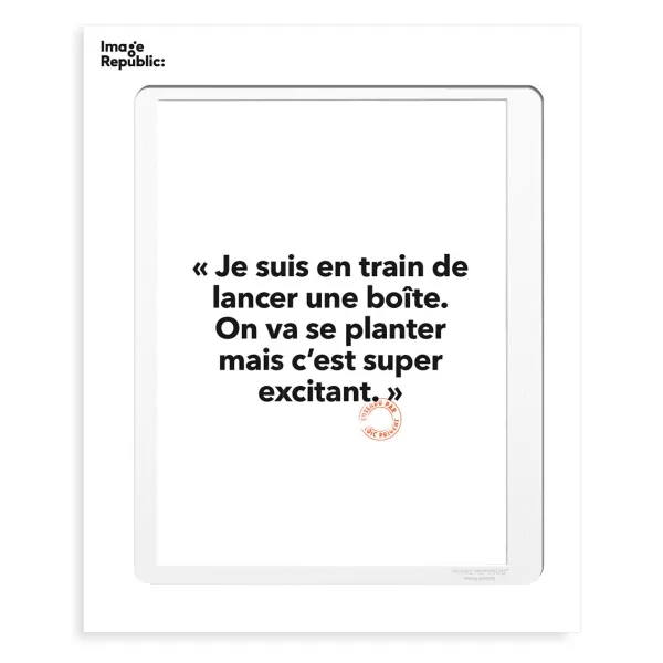 Online Image Republic Affiche Loic Prigent Je Suis En Train - 30 X 40 Cm