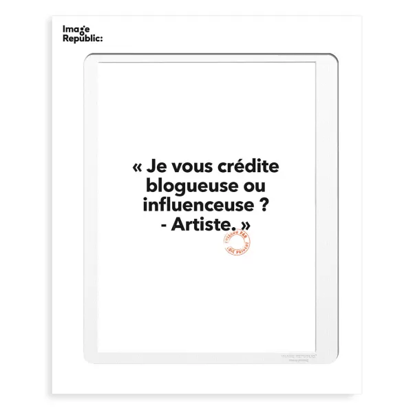 New Image Republic Affiche Loic Prigent Je Vous Credite - 30 X 40 Cm