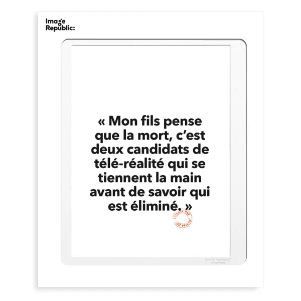 Clearance Image Republic Affiche Loic Prigent Mon Fils Pense - 30 X 40 Cm