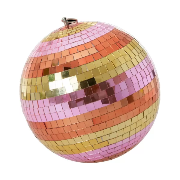 Hot Rice Boule Disco 29 Cm - Rayures Rose