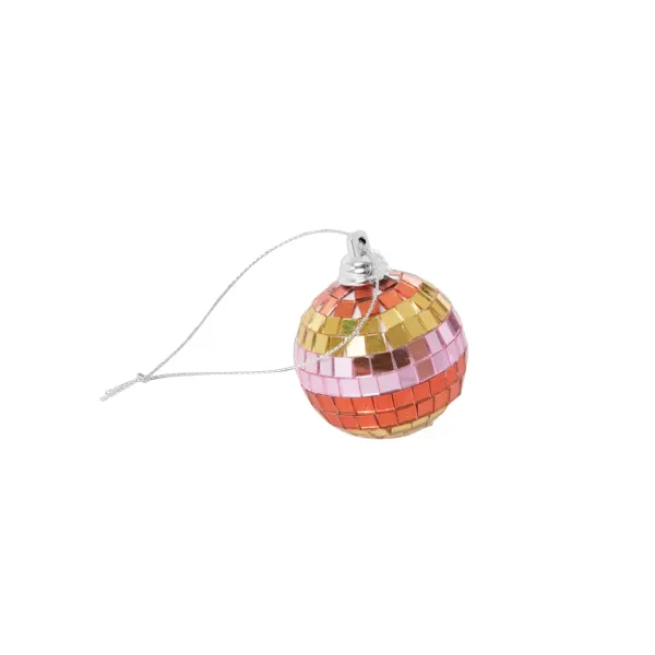 Hot Rice Boule Disco ? 5 Cm - Rayures Rose