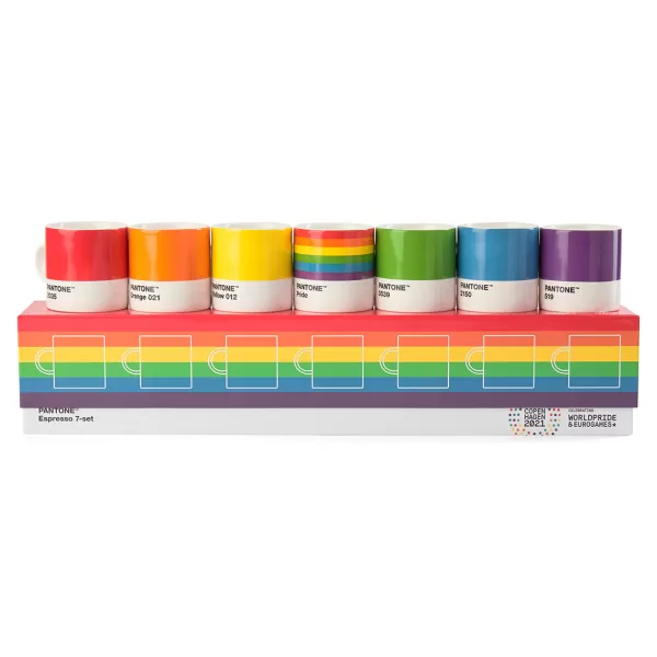 Store Sélectionné par Fleux Coffret 7 Tasses Espresso Pantone Pride