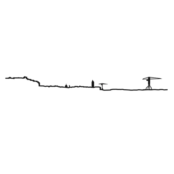 Store The Line Frise Decorative Nantes - Noir - 50 Cm