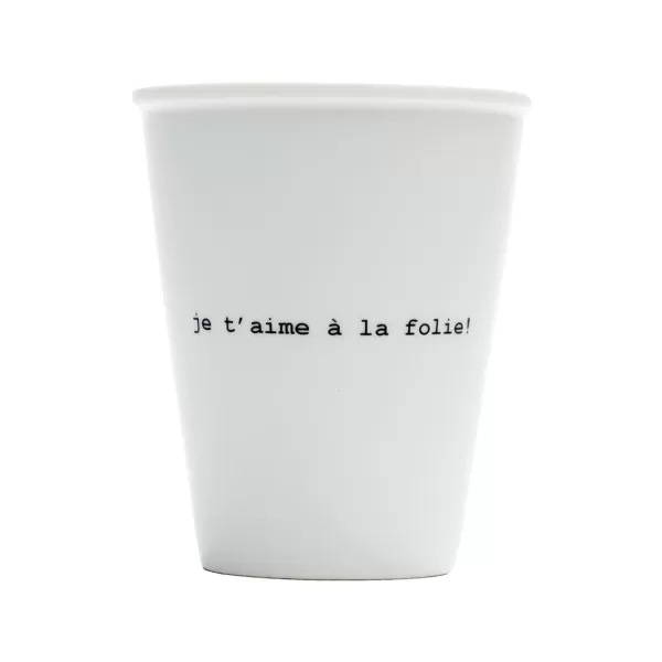 Best Helen B Gobelet "Je T'Aime A La Folie" En Porcelaine