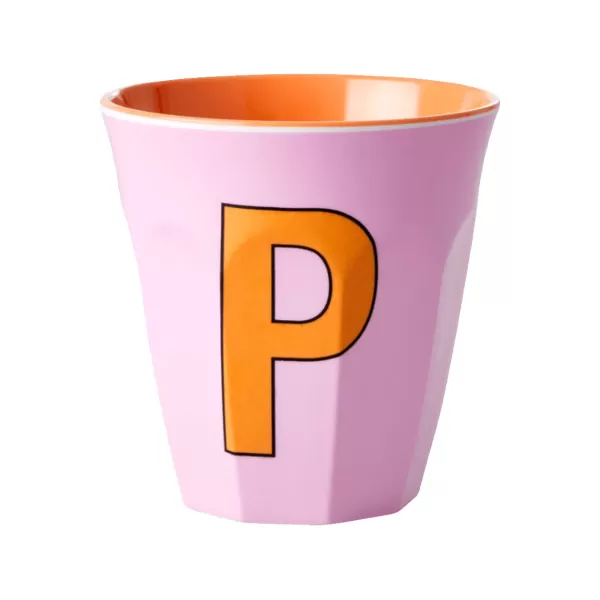 Discount Rice Gobelet Lettre P En Melamine - Rose
