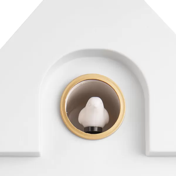 Online Sélectionné par Fleux Horloge Modern Cuckoo En Metal L 21.5 X H 41 Cm - Blanc