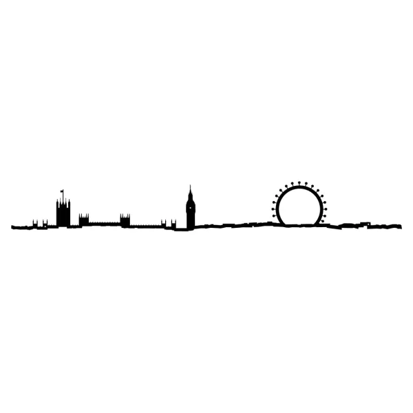 New The Line Mini Frise Decorative Londres - Noir - 19 Cm