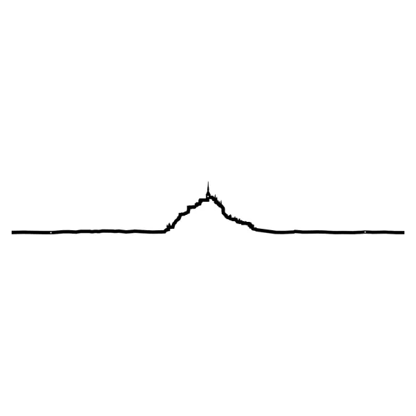Discount The Line Mini Frise Decorative Mont-Saint-Michel - Noir - 19 Cm