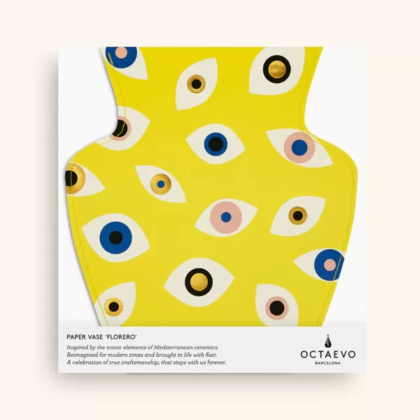 Shop Octaevo Vase En Papier Nazar - Jaune